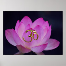 OM und die Lotos-Blume Posterdruck
