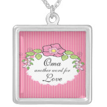 Oma Liebe-Großvater-Halsketten-Blumenrahmen