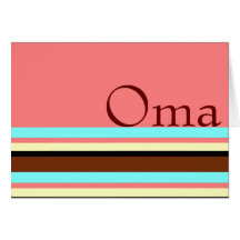 Omas Sahnerosa blauen Brauns Karten