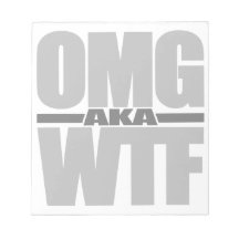 OMG alias WTF Gewohnheitsnotizblock