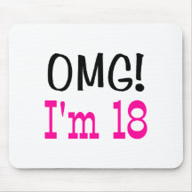 OMG bin ich 18 (Rosa) Mauspads