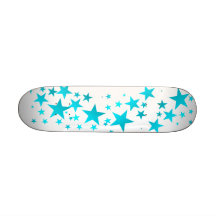 OMG STERNE!!! TURQ/WHT BEDRUCKTE SKATEBOARDDECKS