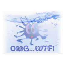 OMG… WTF Wasserflecken-Rezept-Karten Visitenkarten