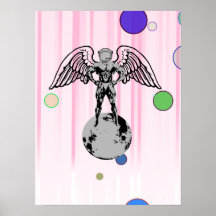 On top of the world spaceman angel bodybuilder print