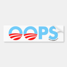 Oops Obama-Fehler Autoaufkleber