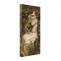 Ophelia (durch den Teich) JW Waterhouse, viktorian Galerie Gefaltete Leinwand