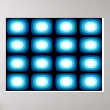 OPkunst-Blau-Kleckse Plakat