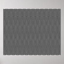 OPkunst-horizontale Wellen Schwarzweiss-01 Plakat