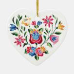 OPUS ungarisches Blumen-Herz Weihnachtsornament