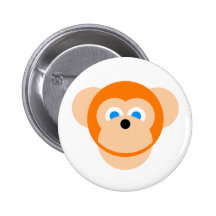 Orange Affe Anstecknadel