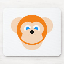 Orange Affe Mousepads