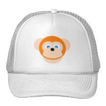 Orange Affe Retrokultmütze