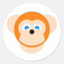 Orange Affe Sticker