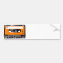 Orange Aufkleberachtziger jahre Kassette Autosticker