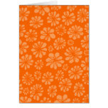 Orange Blumen Grußkarte