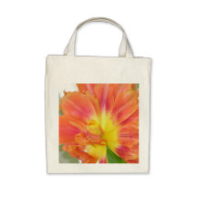 Orange Blumen-Tasche
