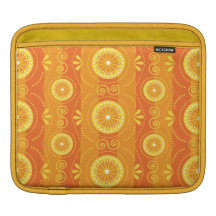 Orange Blüten iPad Sleeves