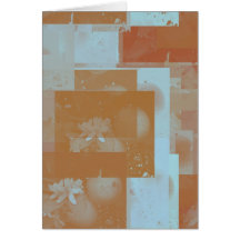 orange Blütenphantasie-Vorlagenkunst Karten