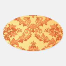 Orange Damast Sticker