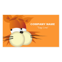 Orange der Cartoon-Katzen-| Visitenkarte