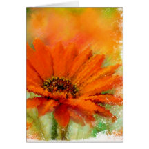 Orange Flower-2 Karte