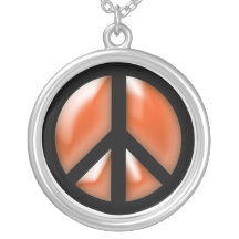 Orange Frieden Personalisierte Halskette