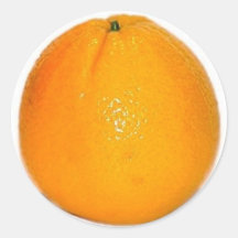 Orange Frucht Sticker