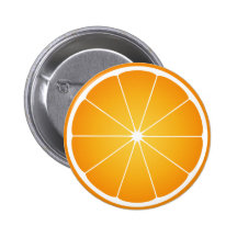 Orange Fruchtknopf Anstecknadelbutton