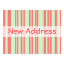 Orange grüne Streifen der neuen Adresse Postkarte