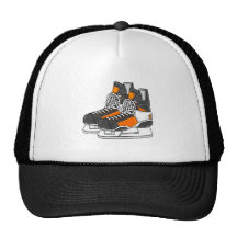Orange Hockey-Skate Baseballmützen