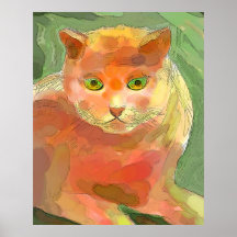 Orange Katze Plakat