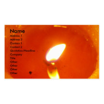 Orange Kerzen-Visitenkarte