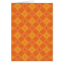 Orange kreist leere Grußkarte ein