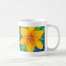 Orange Lilie Tee Tasse