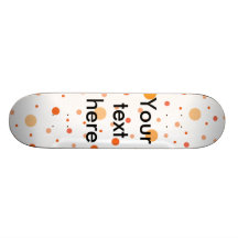 Orange MehrfarbenTupfen Skateboardbretter