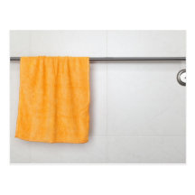 Orange microfiber Tuch Postkarte
