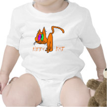 Orange Miezekatze Kat Baby Strampelanzug
