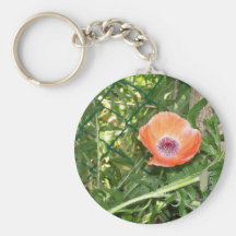 Orange Mohnblume Keychain Schlüsselbänder