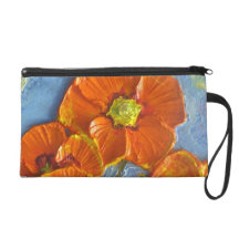 Orange MohnblumeWristlet