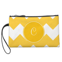 Orange MonogrammZickzack Wristlet