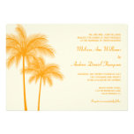 Orange Palme-tropische Hochzeit Einladungen