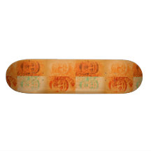 Orange Pop-Kunst-Deko-Stein-Kopfskateboard-Plattfo Individuelle Skateboarddecks