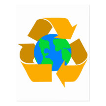 Orange recyceln postkarten