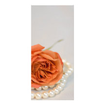 Orange Rose und Perlen, die Programm Wedding sind Bedruckte Werbekarten