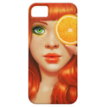 Orange Rot iPhone 5 Etuis