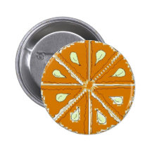 Orange Scheibe Anstecknadelbuttons
