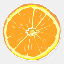 Orange Scheibe Aufkleber