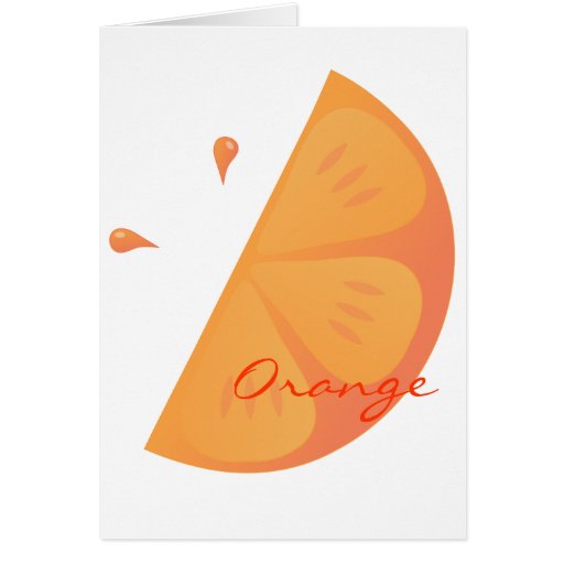 Orange Scheibe Grußkarte