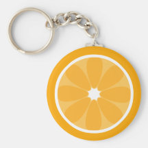 Orange Scheibe Keychain Schlüsselband
