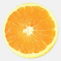 Orange Scheibe Runde Sticker